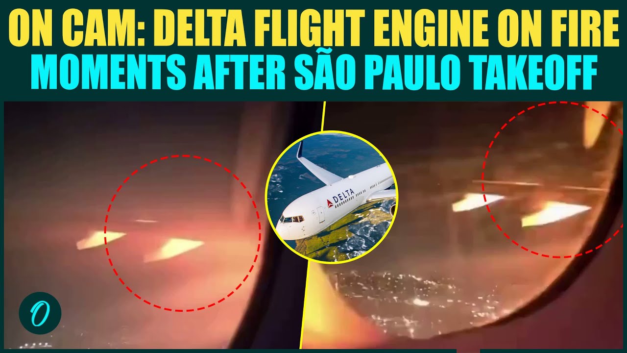 Delta Flight Engine Debris FALLS Moments After S&atilde;o Paulo Takeoff; Passengers PANIC as Engine Fails