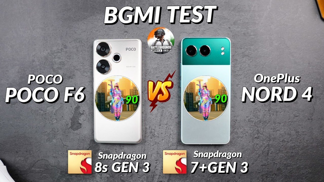 OnePlus Nord 4 vs Poco F6 BGMI Test With FPS Meter | Kaunsa Hai Best? 🤔