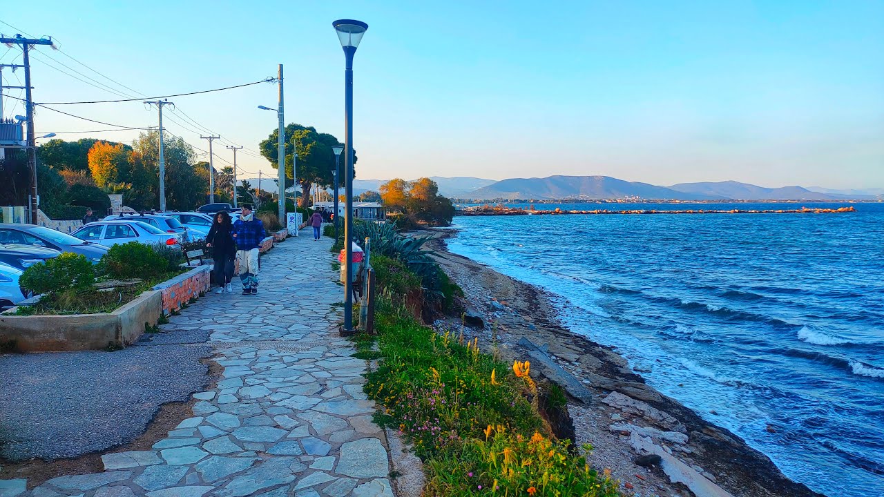 LIVE Greece Athens Nea Makri Walking Tour - Live Νέα Μάκρη Αττικής