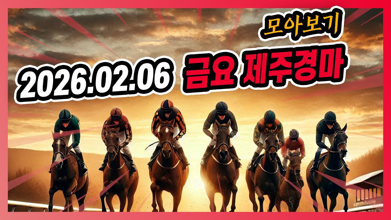 2026년 2월 6일 금요 제주경마 전체경주 모아보기