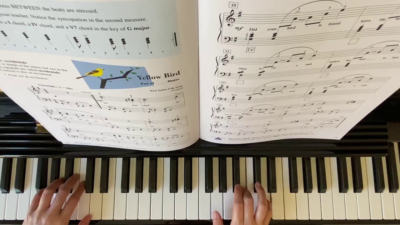 “Yellow Bird” Piano Adventure Lesson Book Level 3A