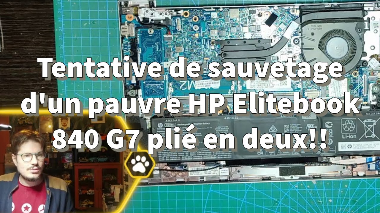 Tentative de sauvetage d'un pauvre HP Elitebook 840 G7 plié en deux!!