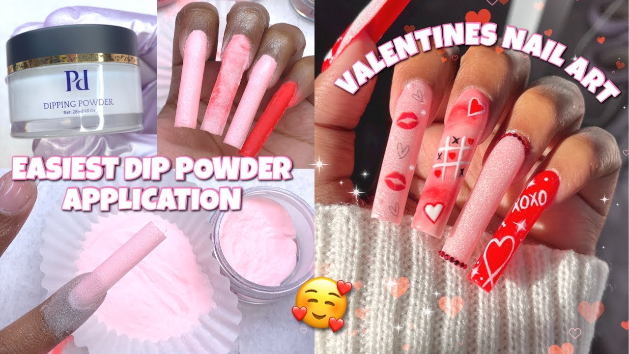 TRYING PRETTY DIVA DIP POWDER TO CREATE VALENTINE'S DAY NAILS 💕 | EASY VALENTINES NAIL ART