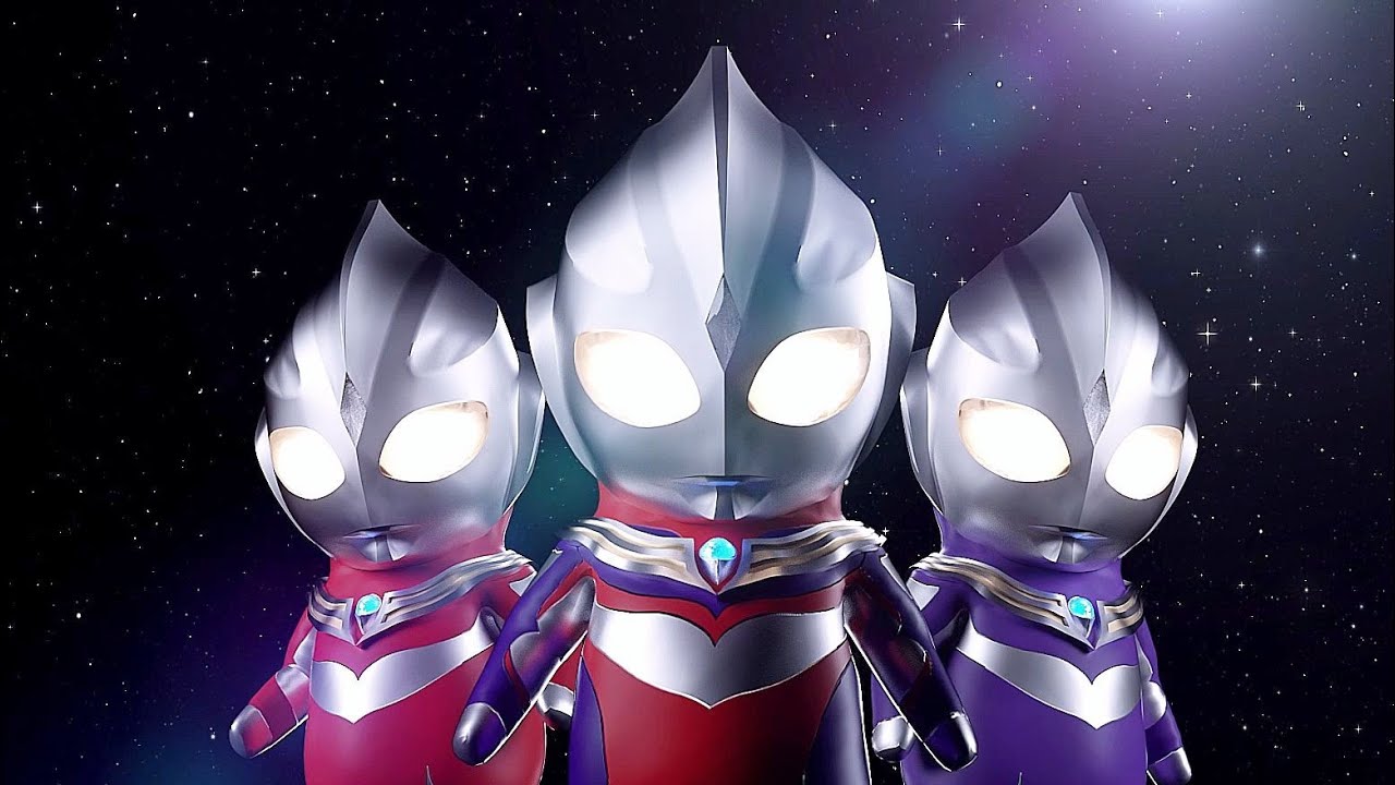 Ultraman Tiga Baby Siêu nhân điện quang Tiga tí hon siêu dễ thương quậy tung cùng kẻ thù