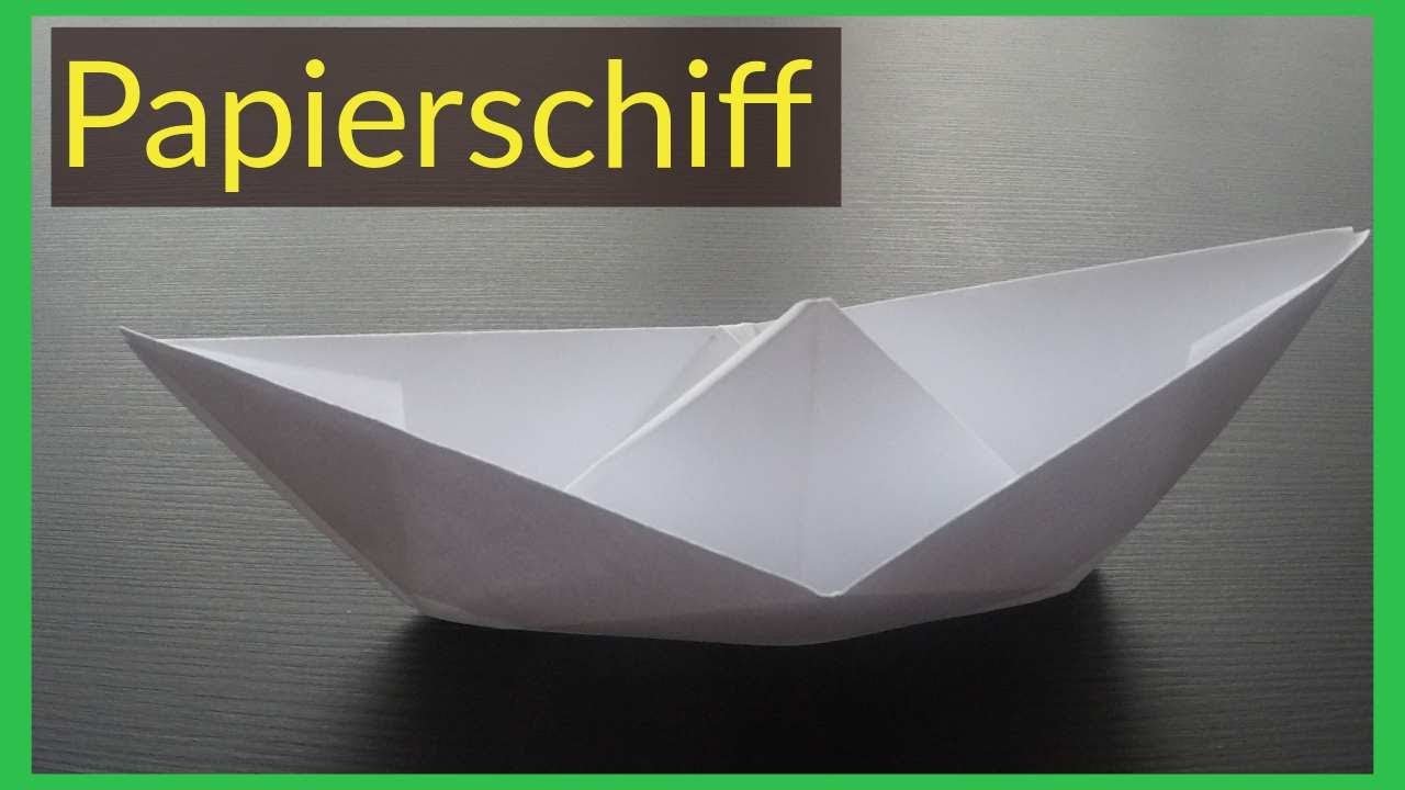 Papierschiff falten - Papier falten - Origami Boot - Einfaches Schiff basteln mit Papier
