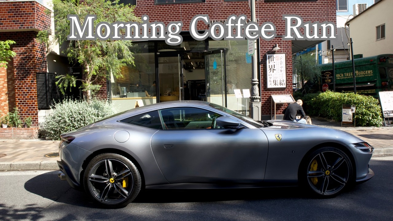 Tokyo POV Driving Vlog ||Ferrari Roma|| Enjoying morning coffee and a drive.
