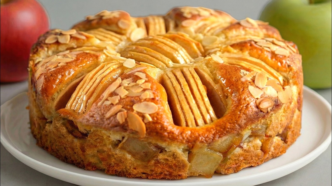 Der einfachste italienische Apfelkuchen, der die Welt begeistert! 🍎🍏