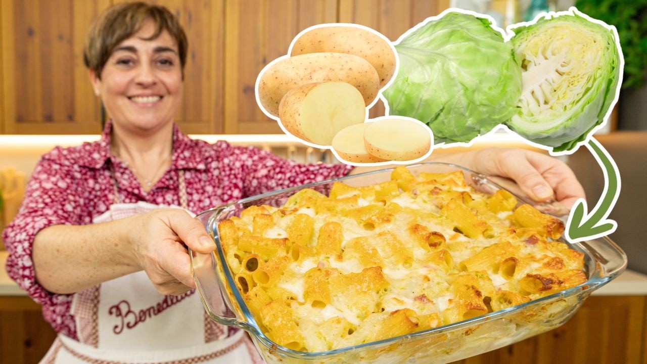 PASTA AL FORNO VERZA E PATATE Ricetta Facile - Fatto in Casa da Benedetta