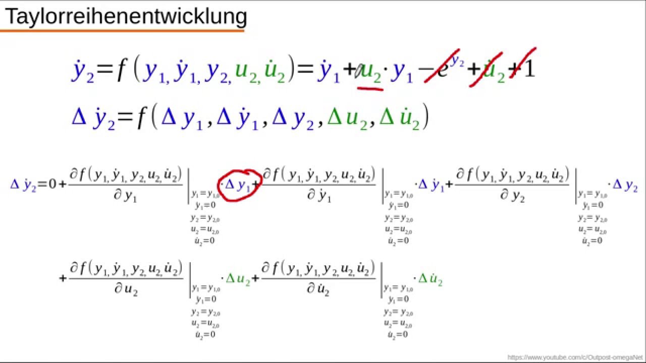 Dynamische Systeme - Teil 4.3 - Linearisierung von Differentialgleichungs-Systemen (MIMO-System)