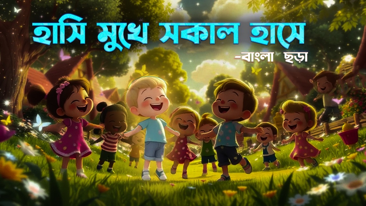 হাসি মুখে সকাল আসে 🌞 | সুন্দর বাংলা ছড়া | Kids Rhyme | IZ.Teyaniz
