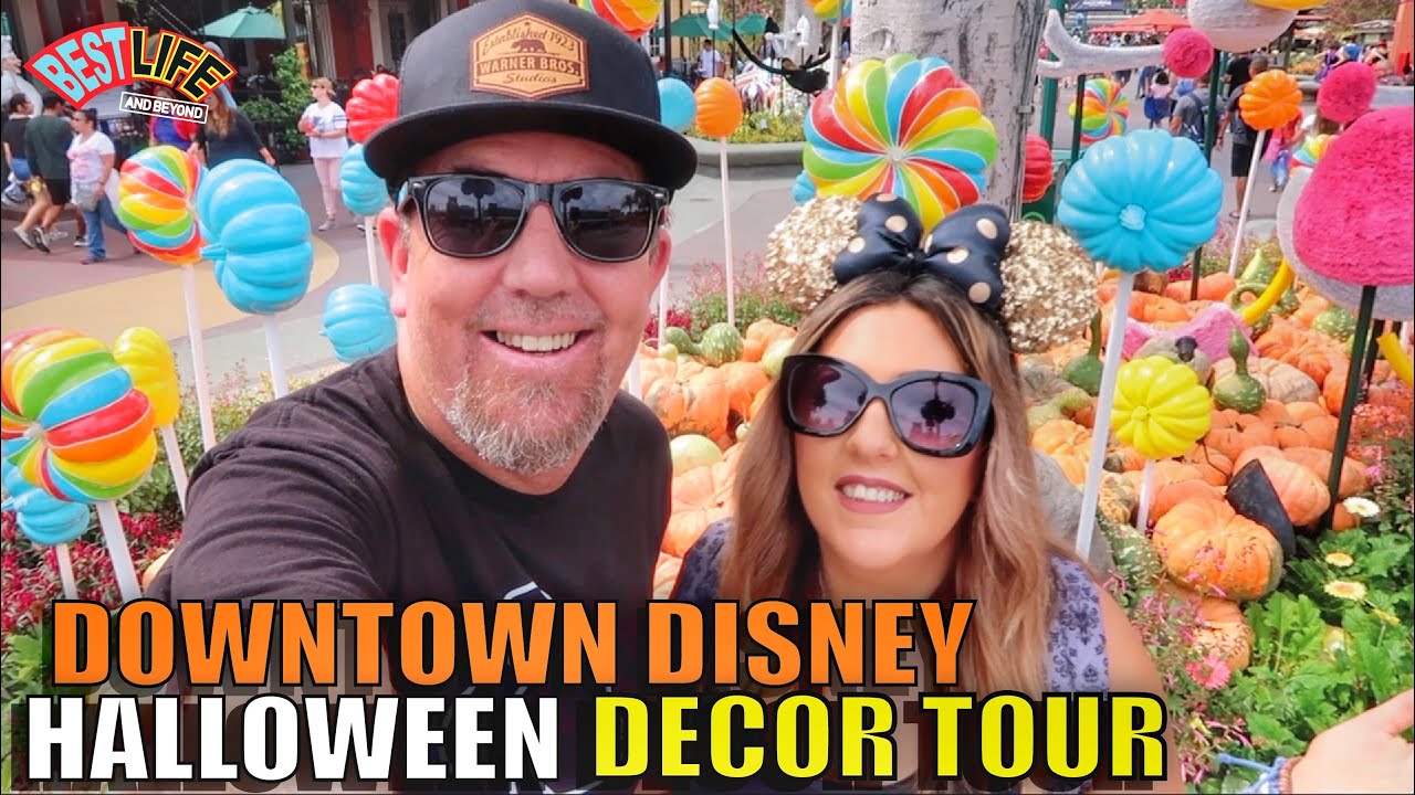 Downtown Disney Halloween Decorations Tour! Stores, Merchandise, Treats, & Pumpkins Everywhere!