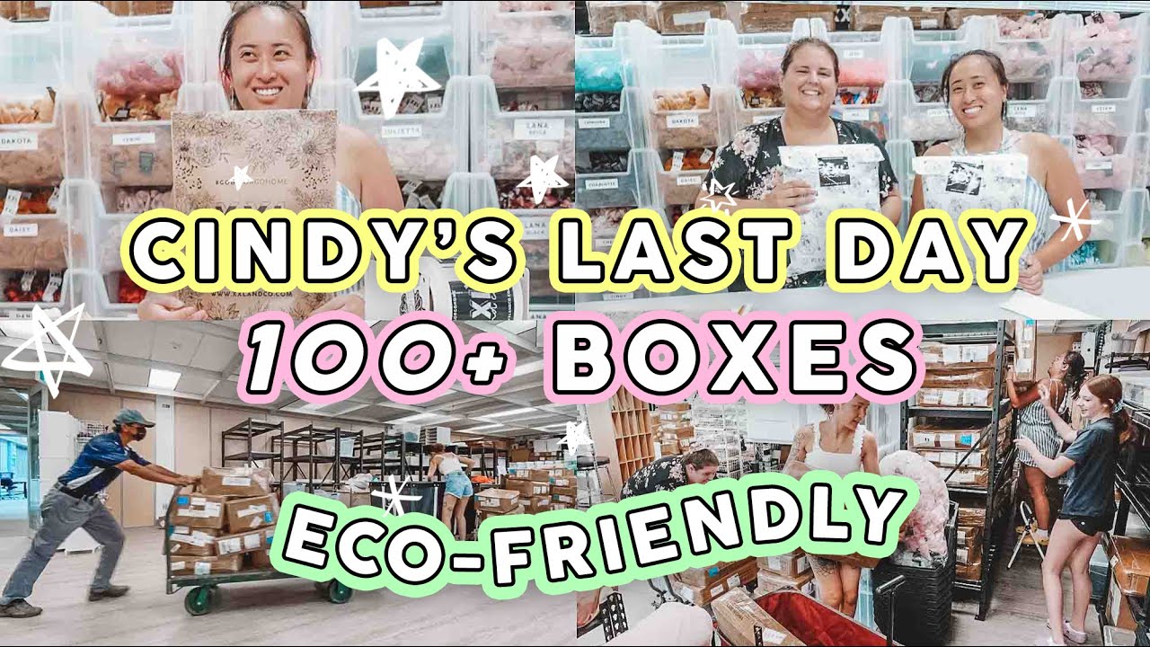 STUDIO VLOG #29 📦 100+ BOXES CAME + Cindy's Last Day + Eco Friendly Packaging Small Business ♻️
