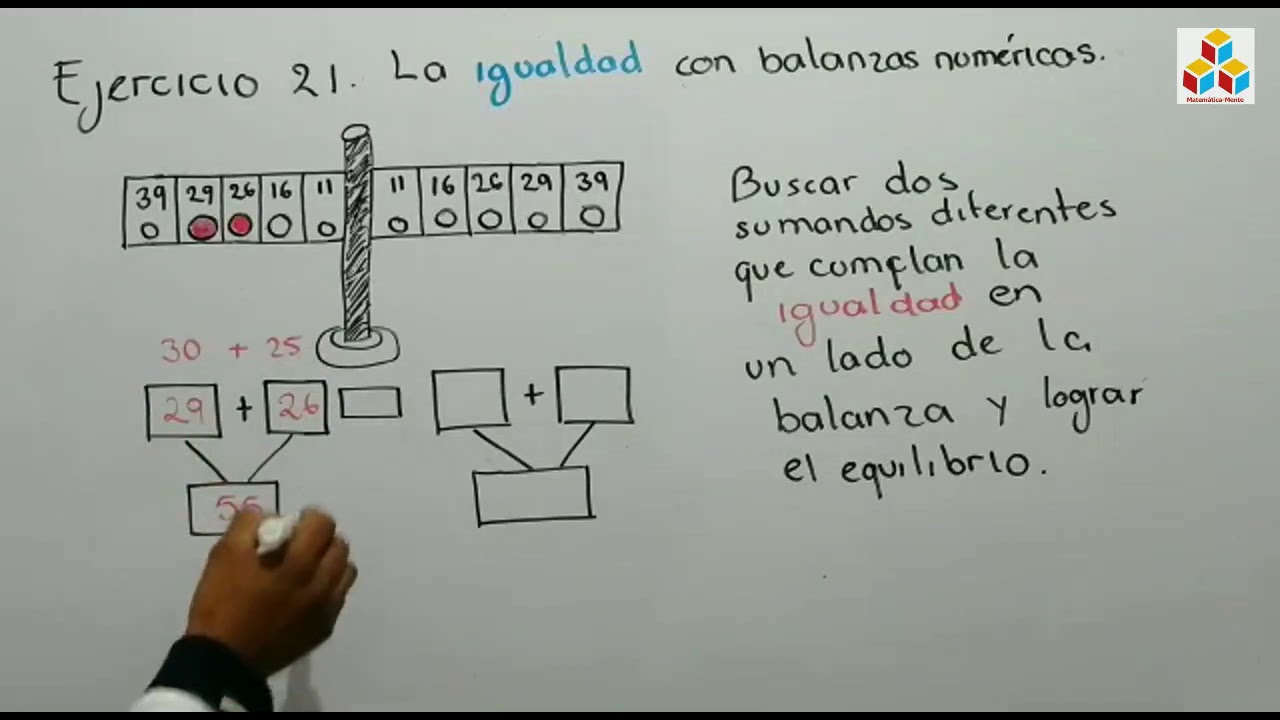 Ejercicio 21:  La igualdad con balanzas numéricas