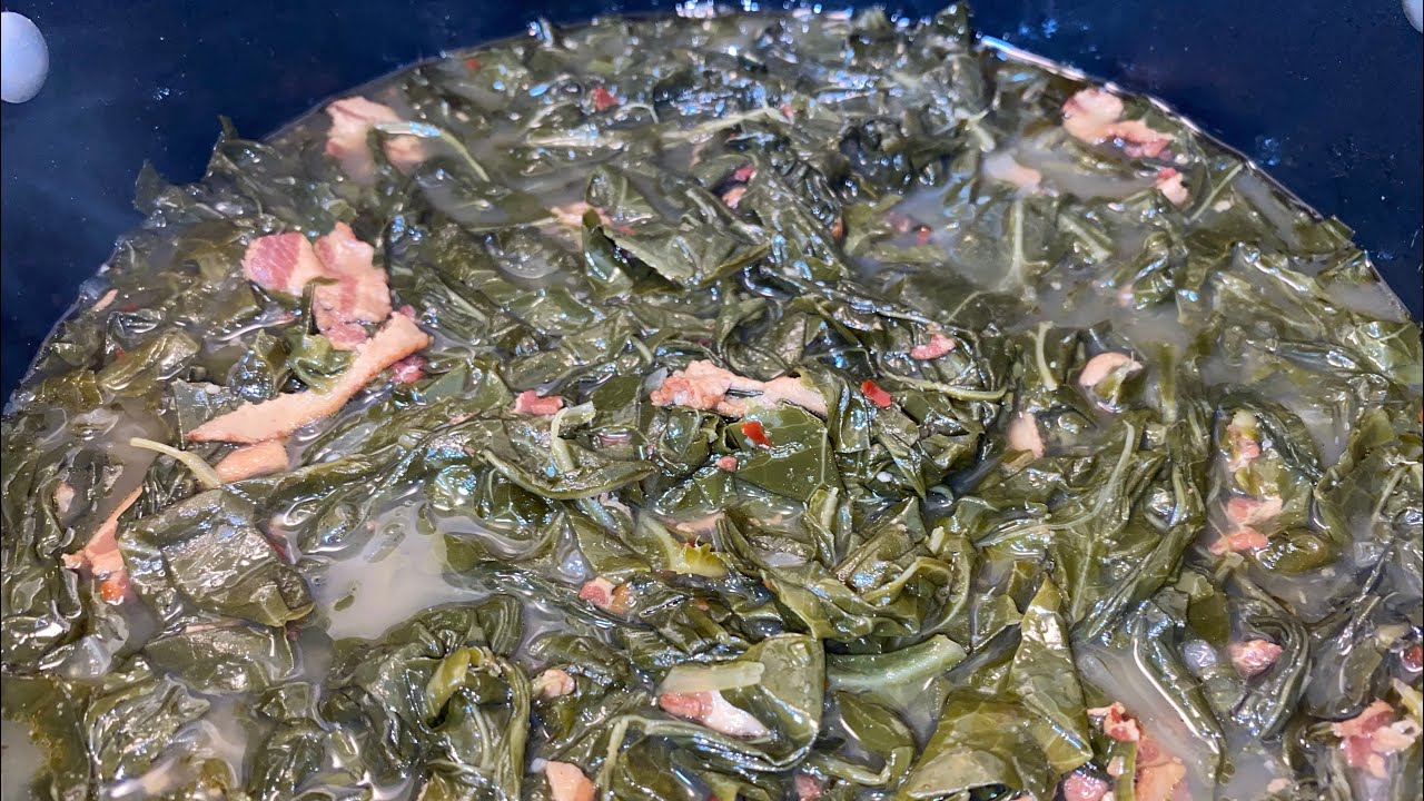 EASY SOUTHERN COLLARD GREENS W/ BACON RECIPE