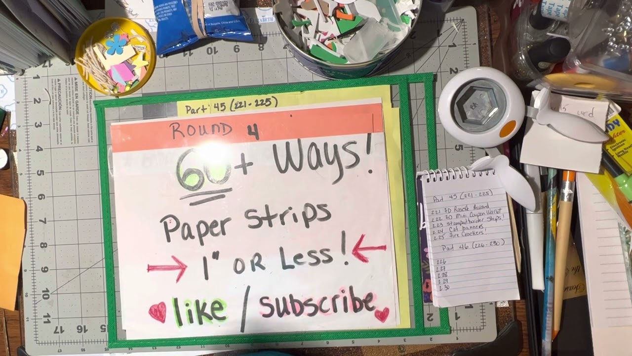 (687) 4️⃣ 60+ ways to use paper strips 1” or less Part 45 (221-225)