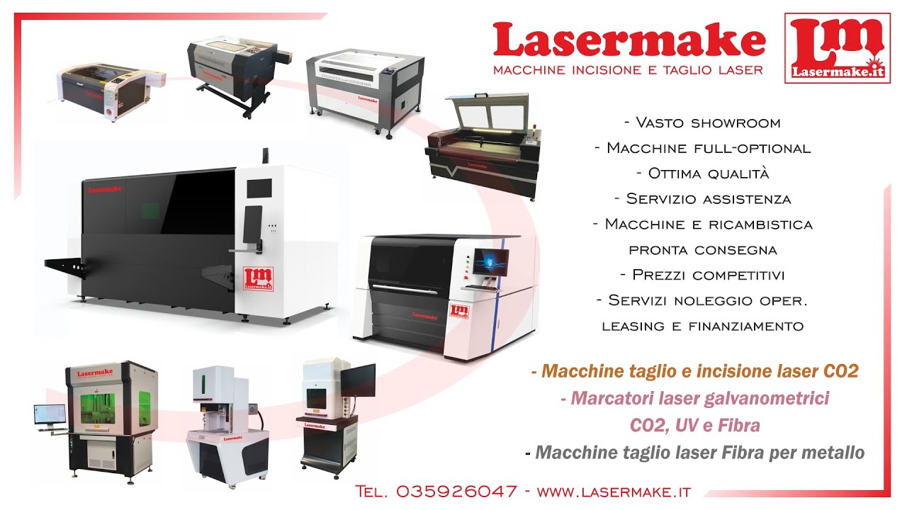 Taglio e marcatura metallo con macchine laser fibra Lasermake
