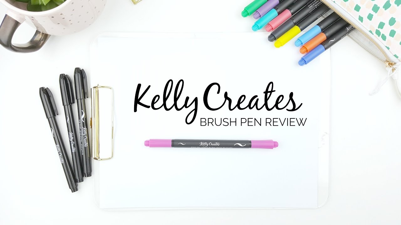 New Kelly Creates Brush Pens Review for Brush Lettering | Demonstration & Swatches