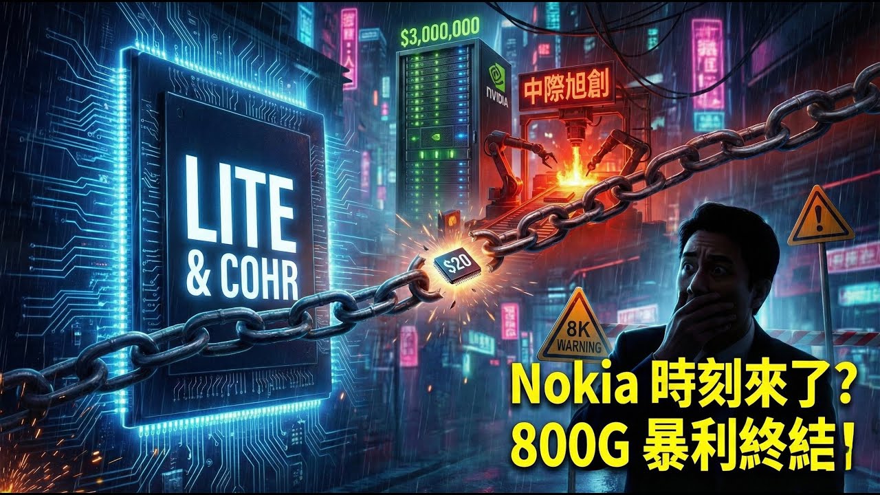 輝達 $300 萬美金機櫃的命門！LITE、COHR 憑什麼讓中國模組廠「跪著求晶片」？