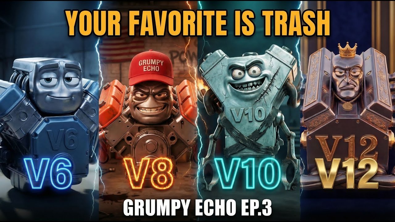 V6 vs V8 vs V10 vs V12 — Your Favorite Engine is TRASH 🔥 | Grumpy Echo Ep.3 🔧💀