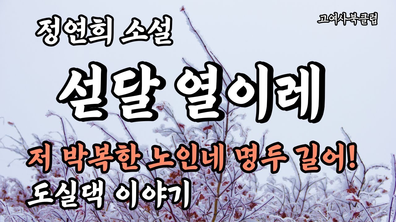 후덕하지만 박복한 도실댁의 아름답지만 슬픈이야기....  정연희 소설   ' 섣달 열이레 '