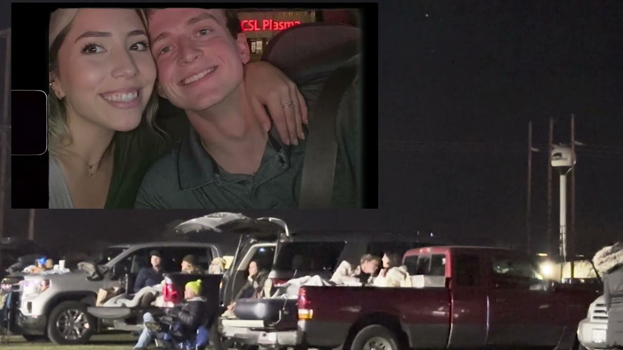 Our engagement at the drive-in movie theater!