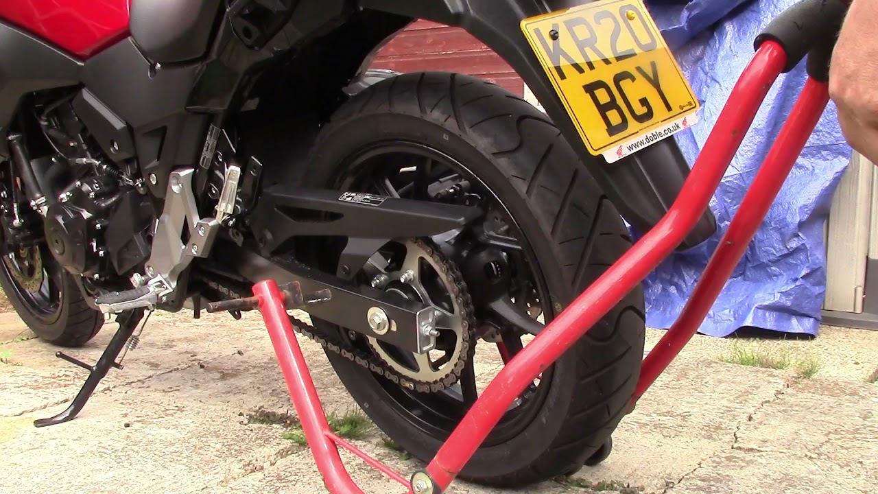 Suzuki V Strom DL250   Sprocket change Pt 1