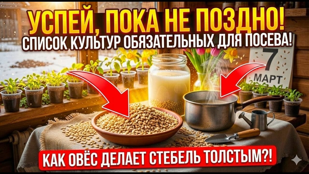 Посей это в МАРТЕ! 7 культур на подоконнике + СЕКРЕТНАЯ Супер-подкормка от деда!