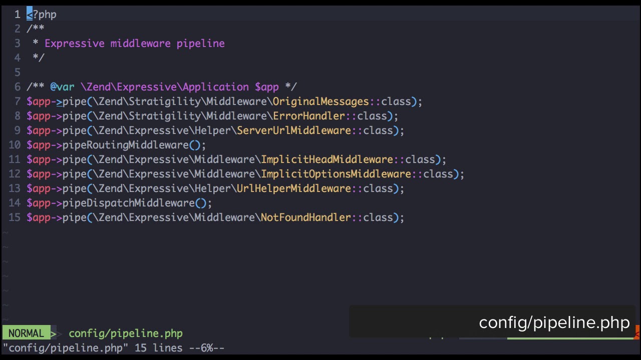 How To Use Zend Expressive's migrate:pipeline Command