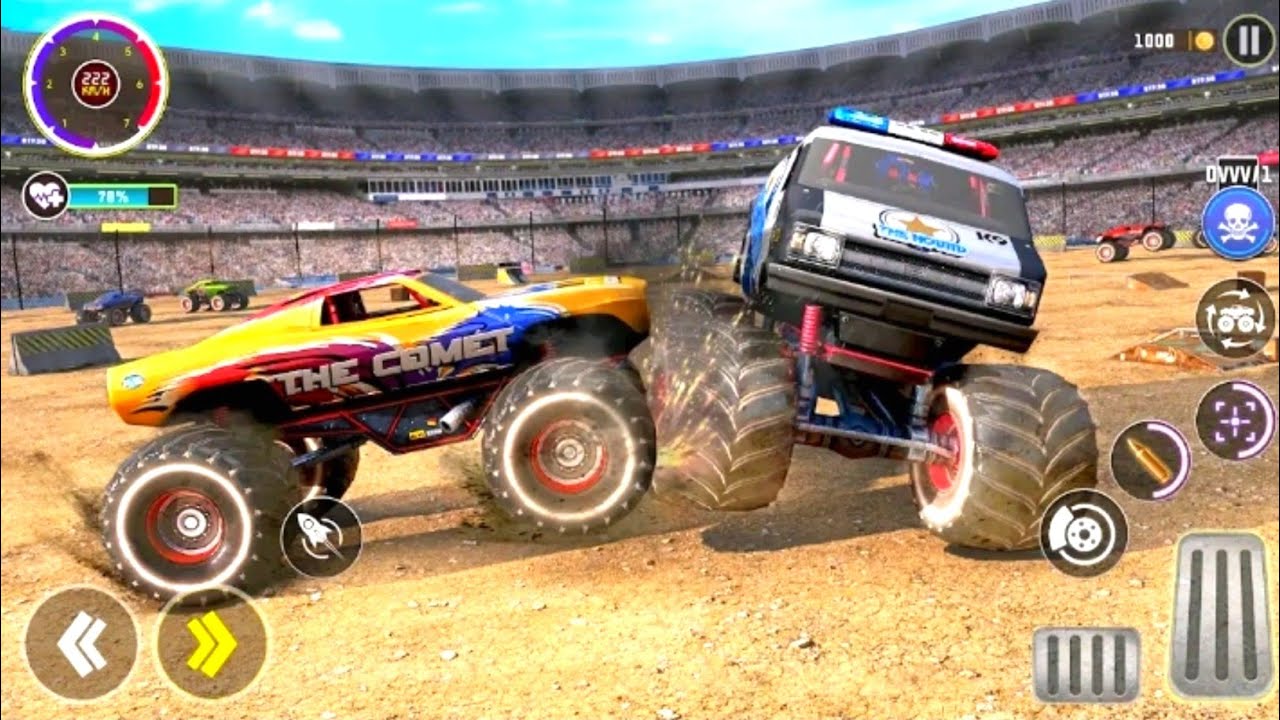 Monster Truck Derby stunt game 2025 | Monster Truck war | war monster truck | #6| Level 8