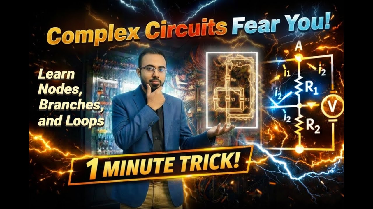 DC Circuit|Chapter 1| Theory|Nodes, Branches & Loops Explained
