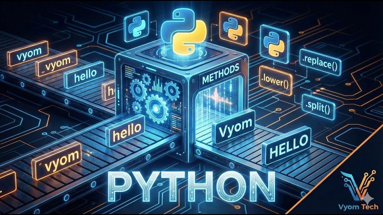 5 Python String Methods Every Beginner MUST Know | Vyom Tech