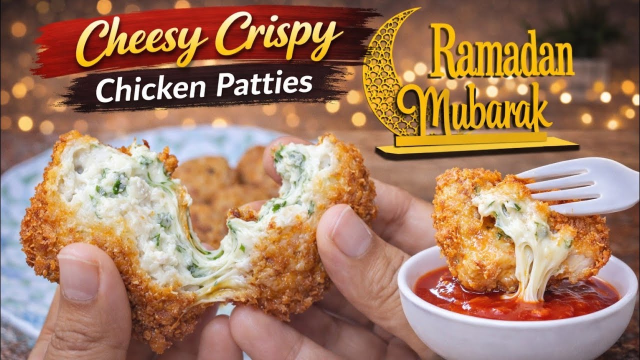 Ramadan Special Cheesy Chicken Barfi Patties 😍 | Chicken Tiles Recipe | Iftar Special Crispy Statar 