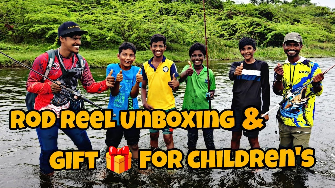 Rod Reel gift for children's 🎁 Unboxing fishing combo 🤩 beautiful movements #fishing #gift 