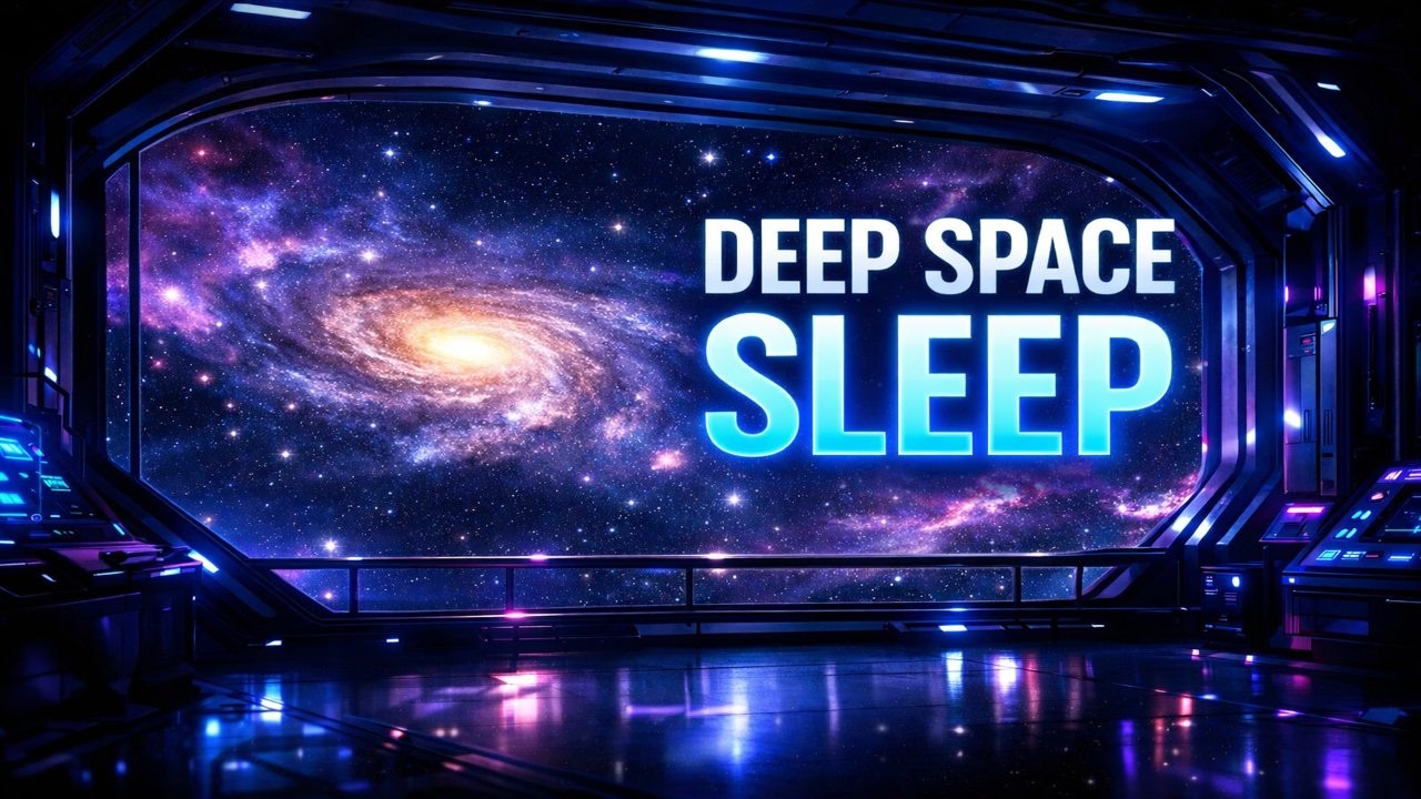 Deep Space Station Sleep Sounds 🚀🌌  4 Hours Ambient Space Noise for Deep Sleep & Study