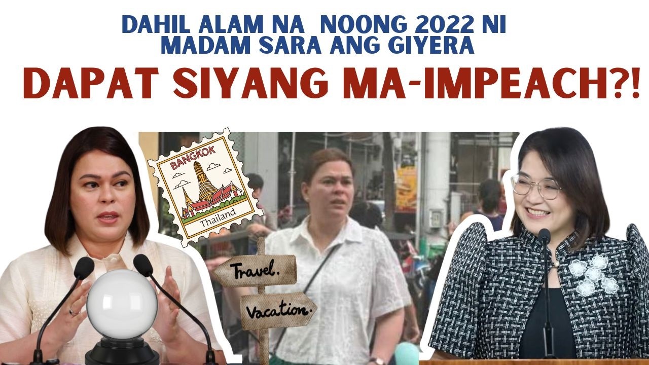 MADAM VP SARA, ALAM NA ANG PAG-ATAKE SA IRAN NOON PANG 2022 PERO NASA BAKASYON PA RIN