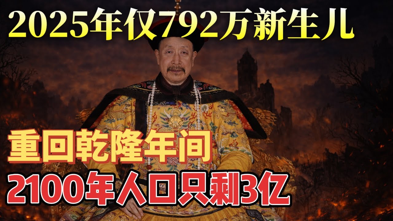 老王说时事：中国2025年仅792万新生儿｜重回乾隆年间｜2100年人口只剩3亿？#老王来了 #分享 #拿幸教 #中国 #熱門 #出生率 #中共 #人口