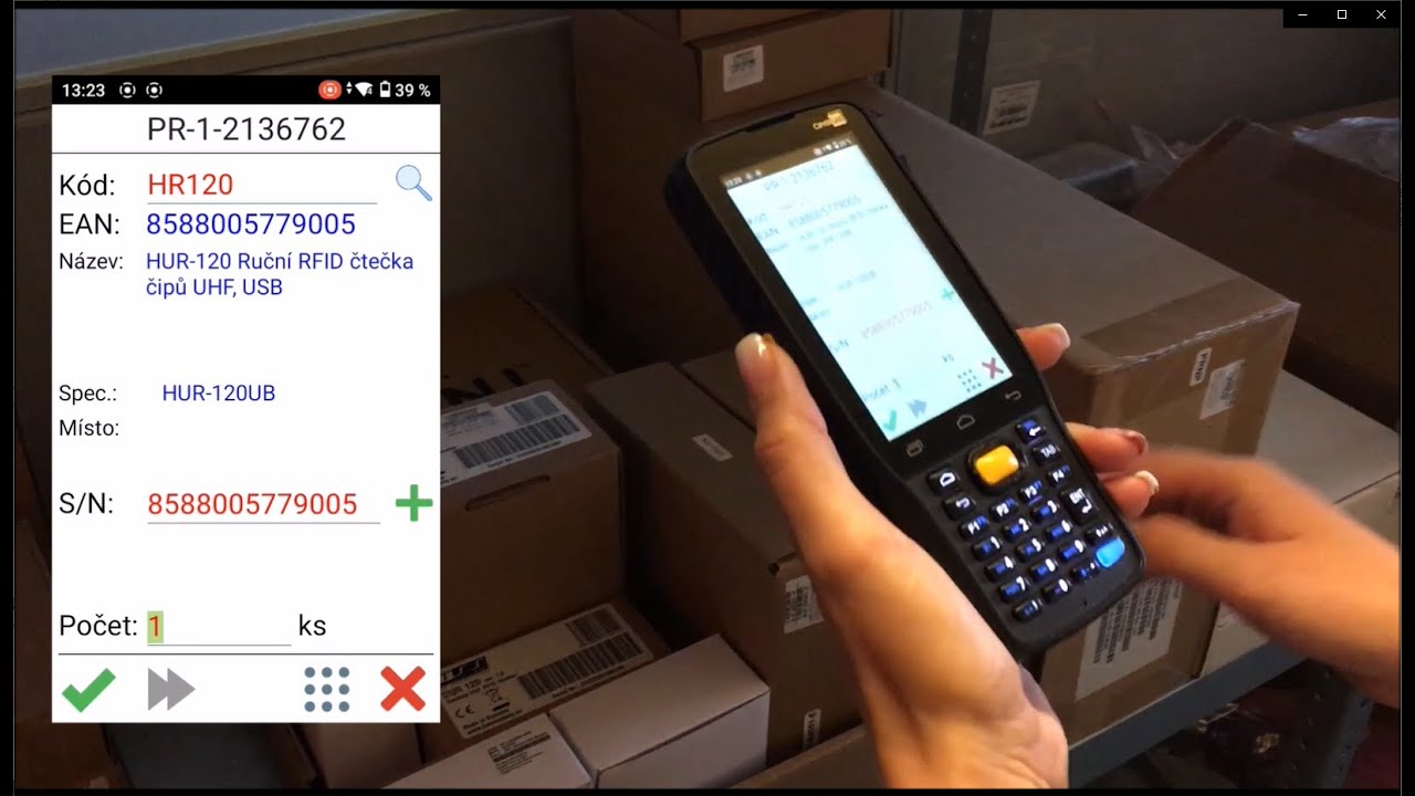MOBILE BRIDGE – řízení skladu různých systémů – příjem na sklad