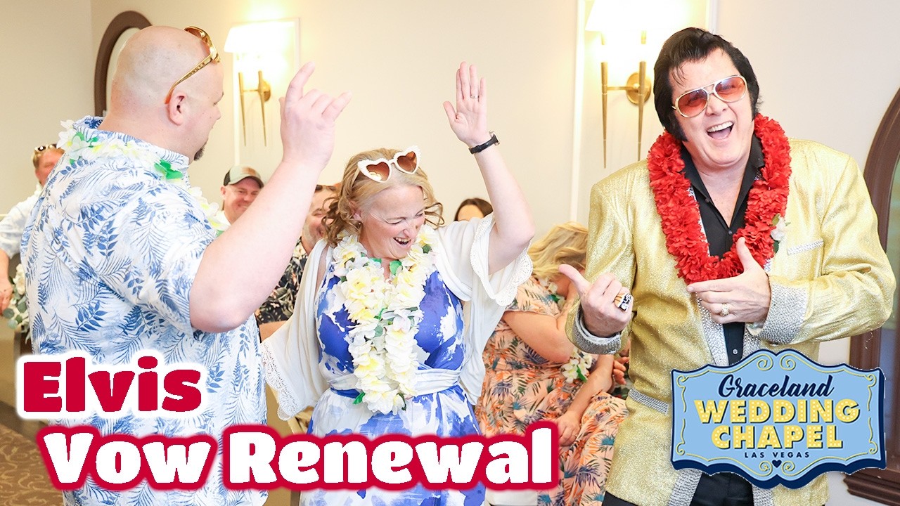 Bill & Jacqui's Elvis Vow Renewal in Las Vegas | Graceland Chapel