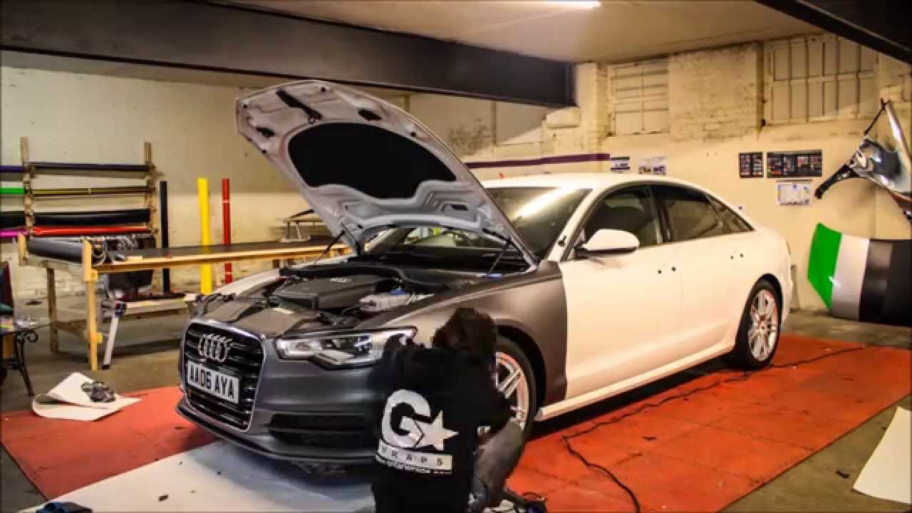 Audi A6 S Line Charcoal Matt Metallic Wrap