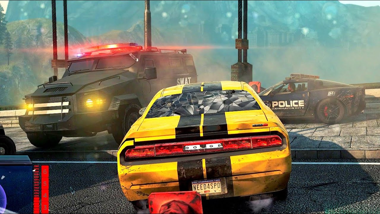Action Packed Need For Speed: Most Wanted Police Chase Dodge Challenger STR 8 Rampage