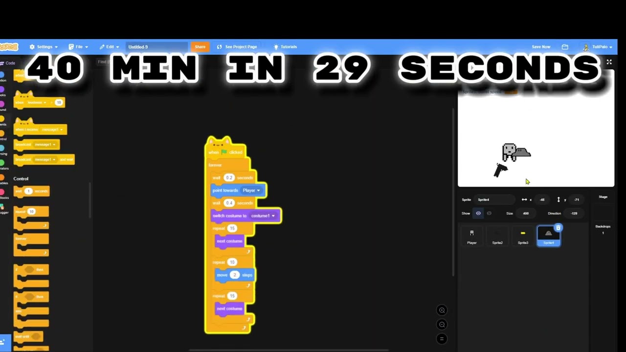 40 minutes in 29 seconds #scratch