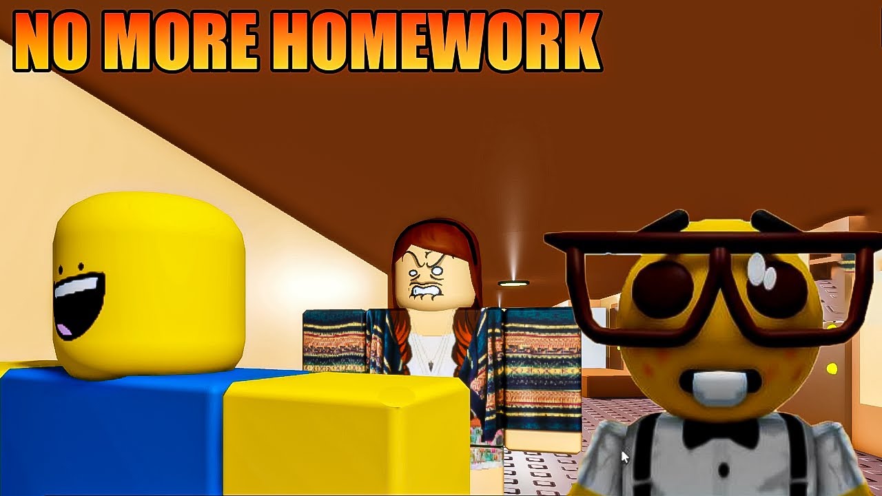 No More Homework { ALL ENDING } - Roblox