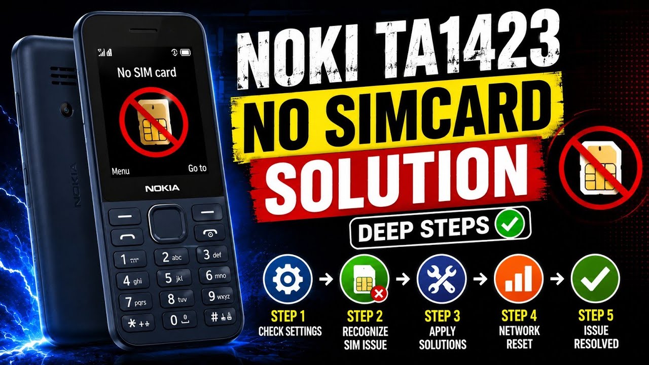 Nokia ta 1423 no sim card solution