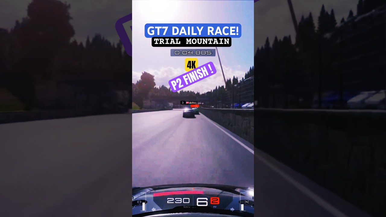 “GT7 Daily Race P2 Finish at Trial Mountain | Intense Battle! 