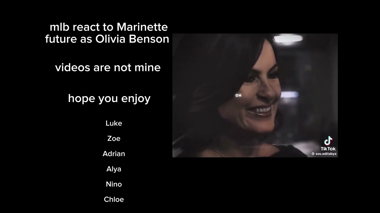 Mlb react to Marinette as Olivia Benson
