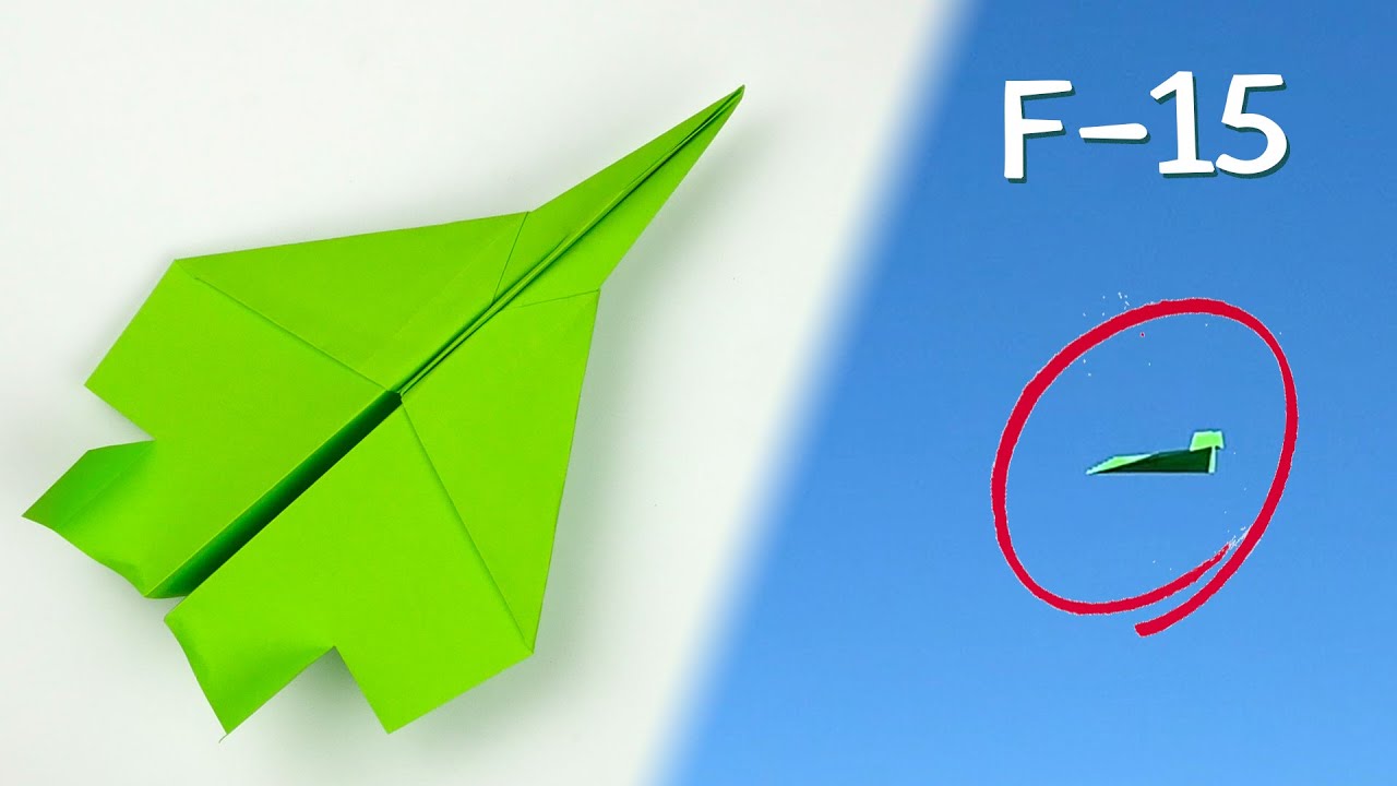 Cómo hacer un avión de papel F-15 [Origami]