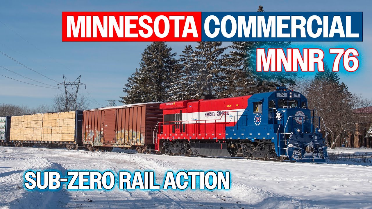 USA’s 250th Tribute Locomotive in Sub-Zero Action on the Hugo! MNNR 76 GE B36-7
