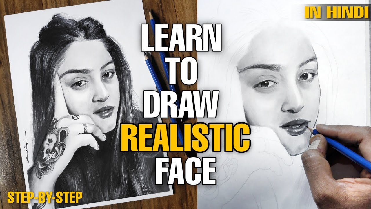 How to draw a face | How to draw girl | How to draw Realistic #learn_sketch #realistic_drawing #art