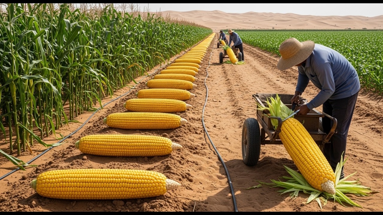 Desert Corn Farming Explained: How Sand Became a Green Field (Full Process)