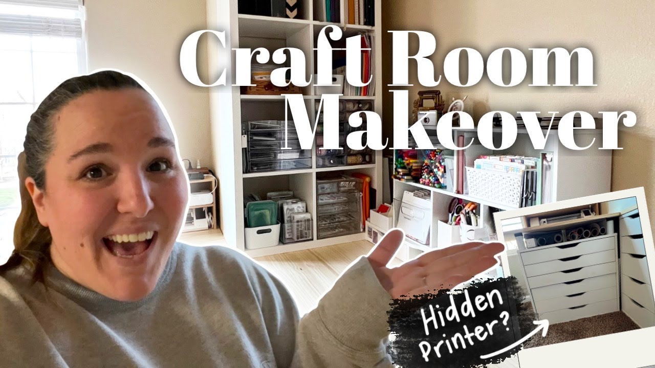 Craft Room MAKEOVER & Organization // building a custom hybrid desk & chatty reorganization